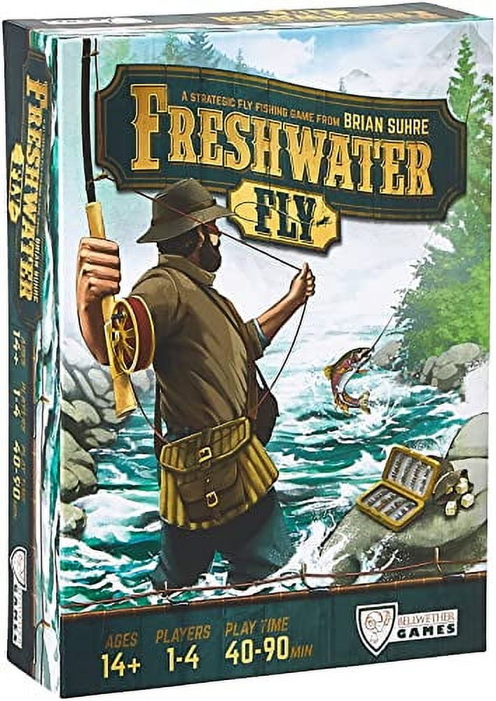 Go Fishing Freshwater Fly Board Game – 2 Players, Ages 14+, Dice