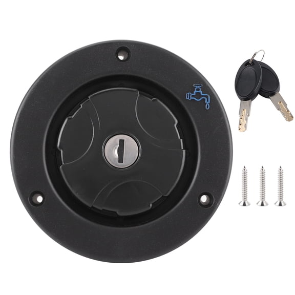 Freshwater Inlet Lockable Leakproof Water Filler Cap with 2 Keys for RV Caravan Motorhome