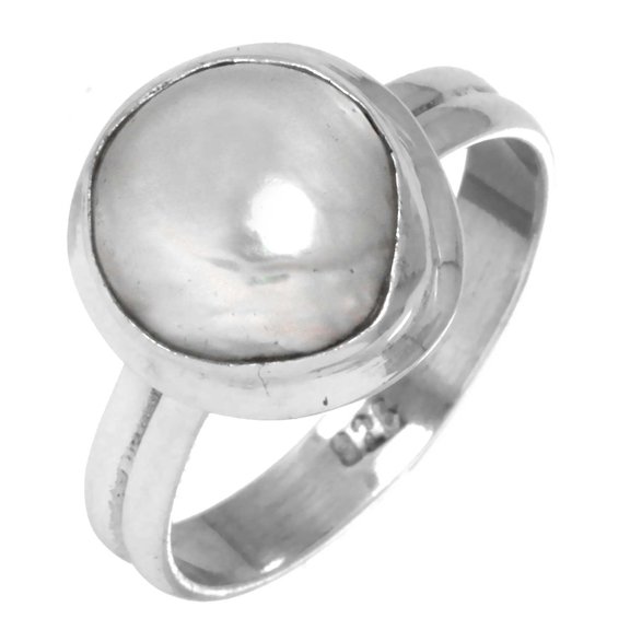 Freshwater Pearl Designer Ring Solid 925 Sterling Silver