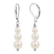ZVVBOO Freshwater Pearl Earrings Female 925 Sterling Silver Leverback Pearl Drop Earrings for Women Jewelry Gifts