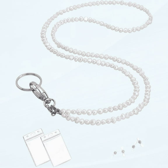Freshwater Pearl Lanyard for Women, Stylish ID Badge Holder and Fashion Eyeglass Chain