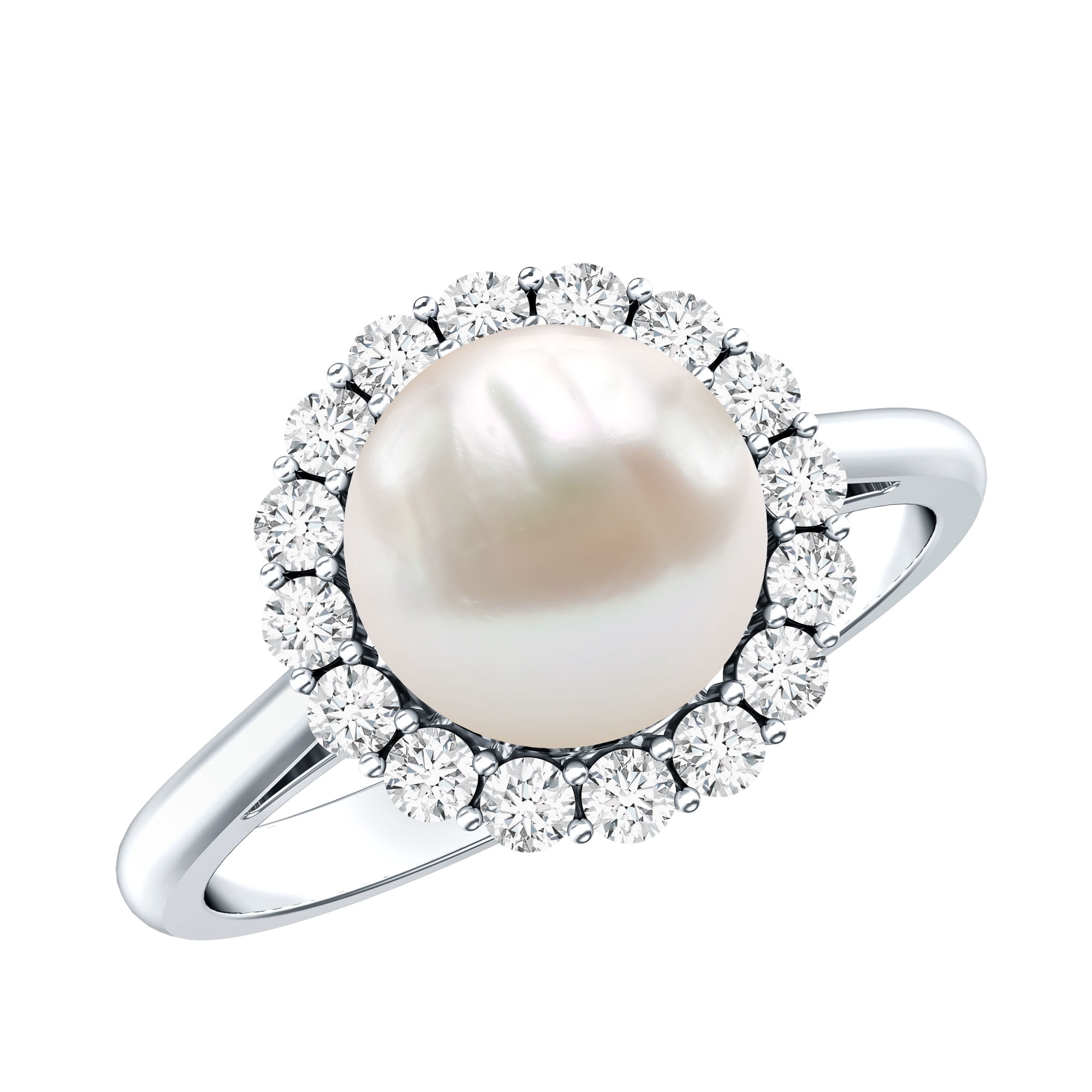 Freshwater halo Buy EverTrue Freshwater Pearl Celestial Halo Ring in  main image 2