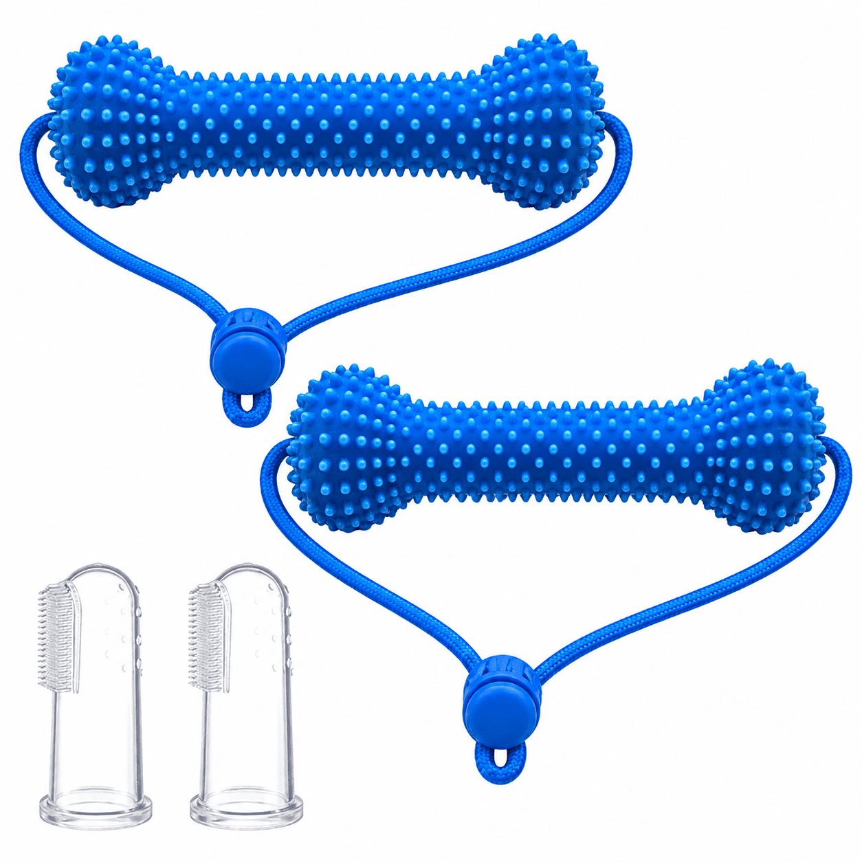 Freshwoof Dog Teeth Brushing Chew Toy, Dual Action Bite and Brush Toy ...