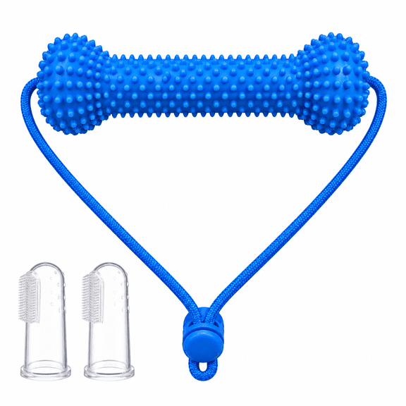 Freshwoof Dog Teeth Brushing Chew Toy, Dual Action Bite and Brush Toy for Interactive Chewing and Indoor Play