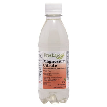 Freskaro Magnesium Citrate Oral Solution 10 oz, Cherry Flavor