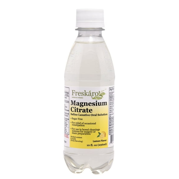 Freskaro Magnesium Citrate Oral Solution 10 oz, Lemon Flavor