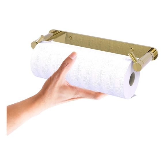 Fresno Collection Wall Mounted Rollerless Paper Towel Holder - Unlacquered Brass