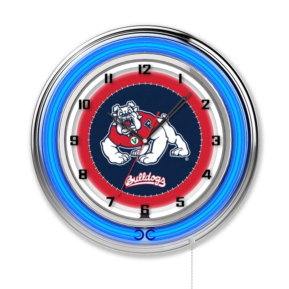 Fresno State Bulldogs 19" Neon Wall Clock