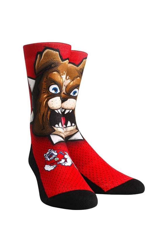 Fresno State Bulldogs Rock Em Socks Mascot Crew Socks
