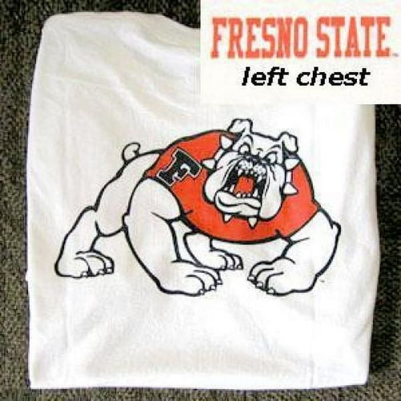 Fresno State Bulldogs T-shirt - Logo Front And Back, White