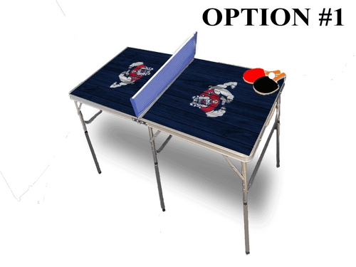 Fresno State University Portable Table Tennis Ping Pong Folding Table w/Accessories