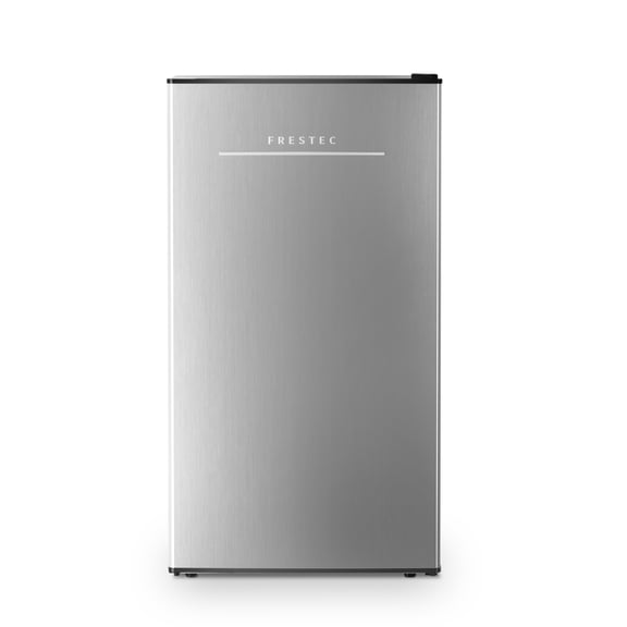 Frestec 3.2 Cu Ft one Door Mini Fridge Stainless Steel Finish, New,Grey