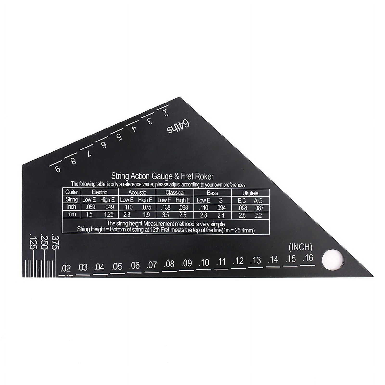 Fret Leveling Tool Guitar Neck Fingerboard Measuring Ruler Stainless ...