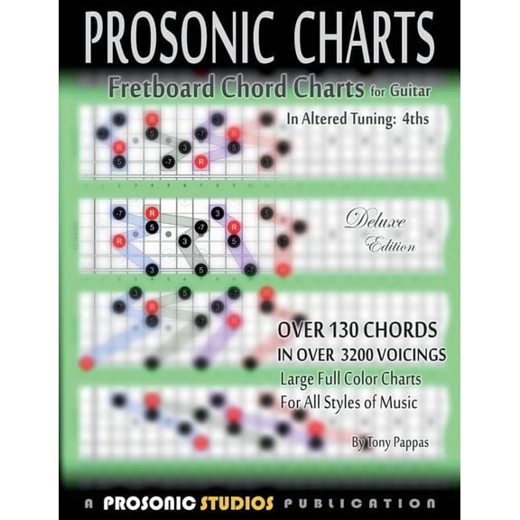 Fretboard Chord Charts for Guitar - In Altered Tuning: 4ths (Paperback)