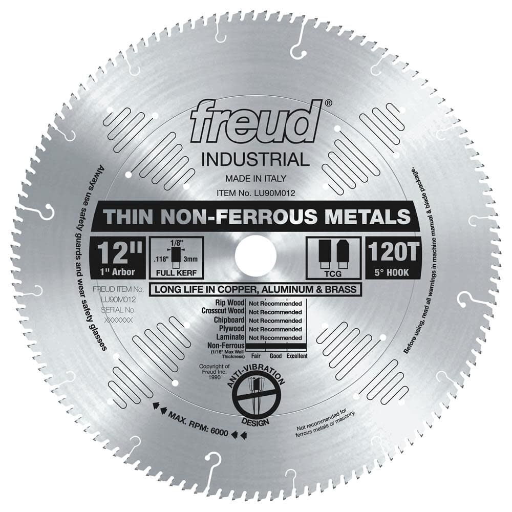 Freud 12 In. X 120T Thin Stock Non-Ferrous Metal Blade