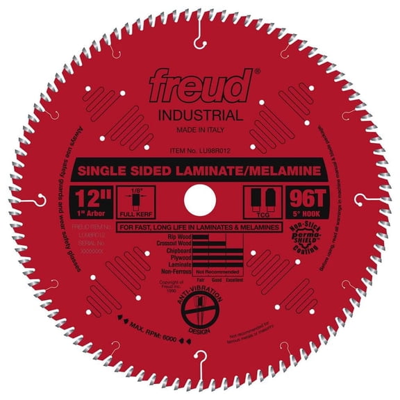 Freud 12In Single Sided Laminate/melamine Blade With Perma-Shield Coating