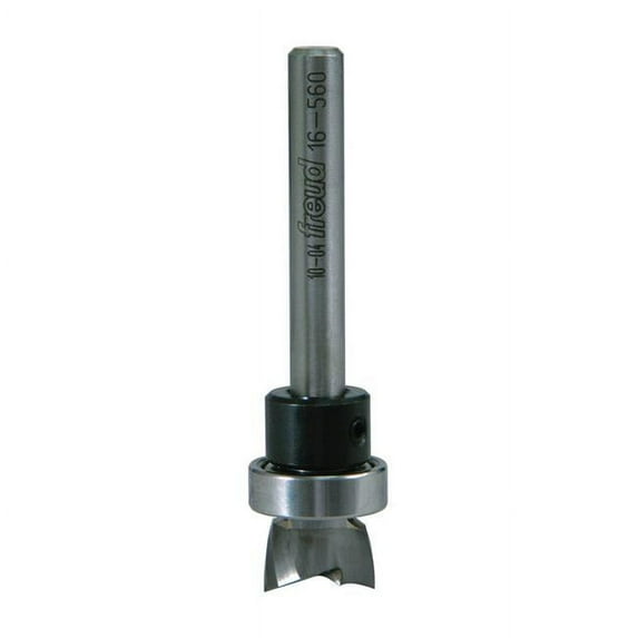 Freud 16-560 Router Bit, 1/2 in Dia Cutter, 2-7/16 in OAL, 1/4 in Dia Shank, 2 -Cutter, Carbide