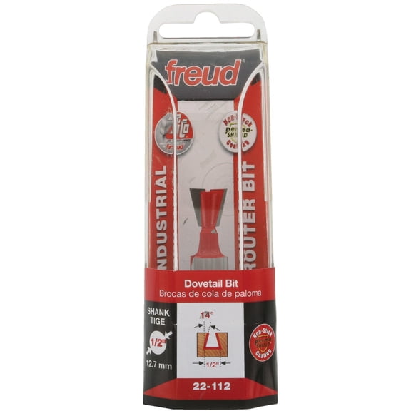 Freud 22-112 1/2-Inch Diameter 14-Degree Dovetail Router Bit with 1/2-Inch Shank by Freud