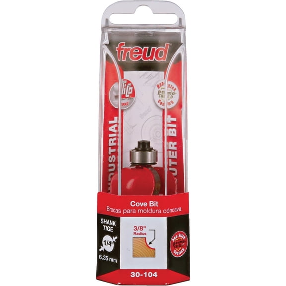 Freud 30-104: 3/8" Radius Cove Bit with 1/4" Shank