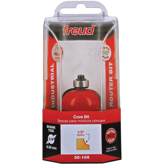 Freud 30-106: 1/2" Radius Cove Bit with 1/4" Shank