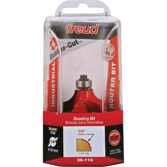 Freud 36-114: 3/8" Radius Beading Bit with 1/4" Shank