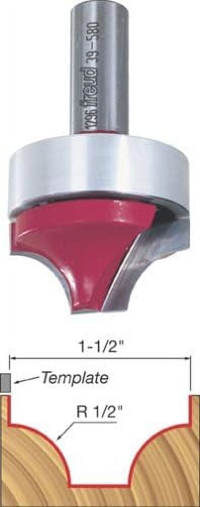Freud 39-580 1-1/2-Inch Diameter Top Bearing Ovolo Groove Router Bit with 1/2-Inch Shank