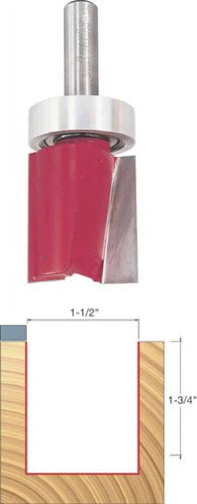 Freud 50-130 1-1/2-Inch Diameter Top Bearing Flush Trim Router Bit with 1/2-Inch Shank