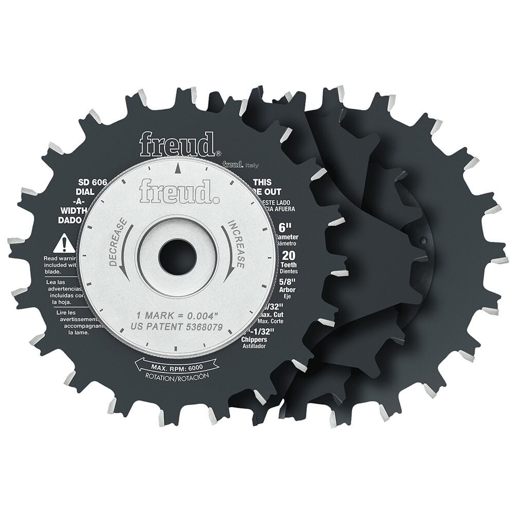 Freud 6 In. (Dia.) Dial-A-Width Stacked Dado Set