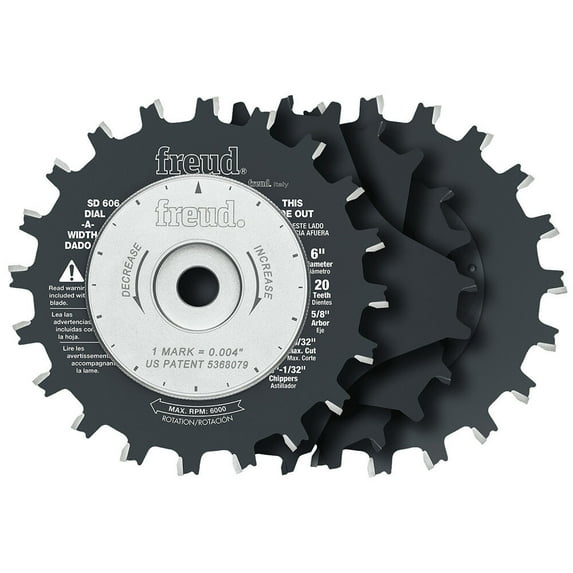 Freud 6 In. (Dia.) Dial-A-Width Stacked Dado Set