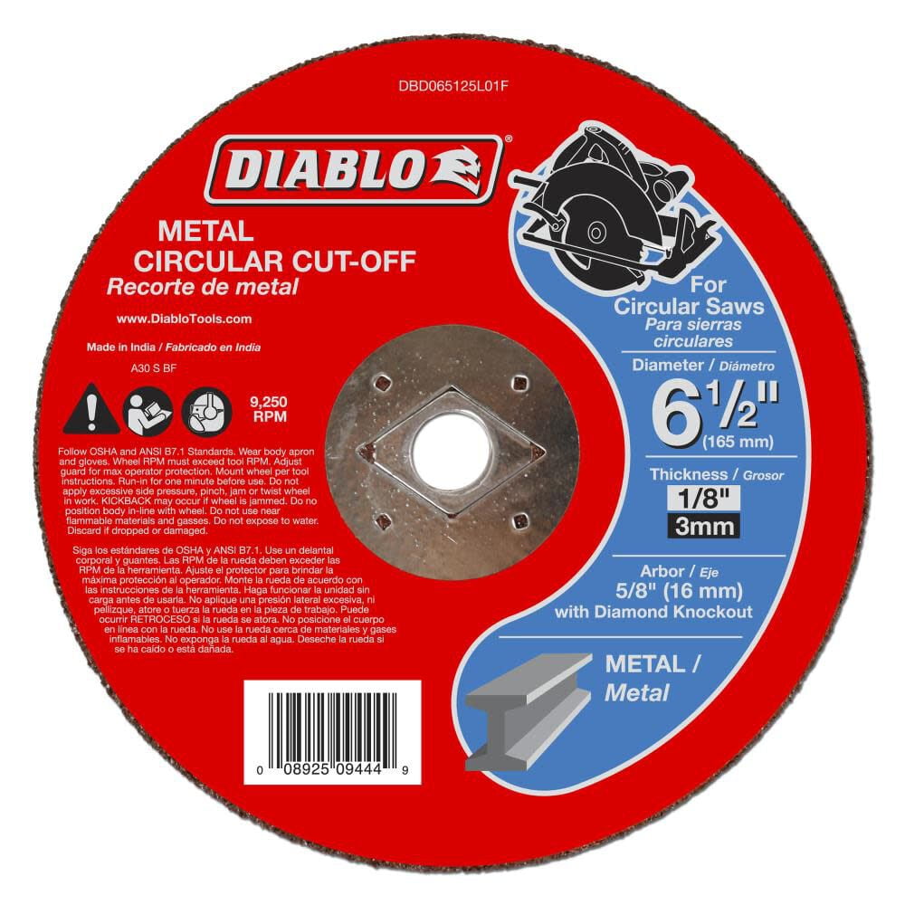 Freud 7848989 6.5 in. Dbd065125L01F Metal Cutoff Disc