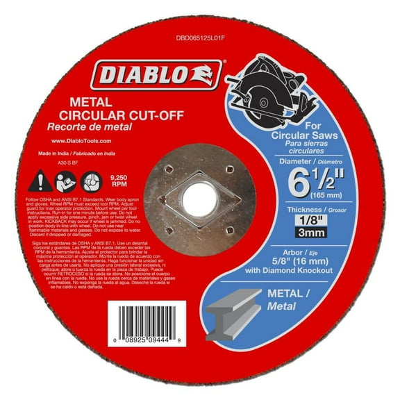 Freud 7848989 6.5 in. Dbd065125L01F Metal Cutoff Disc