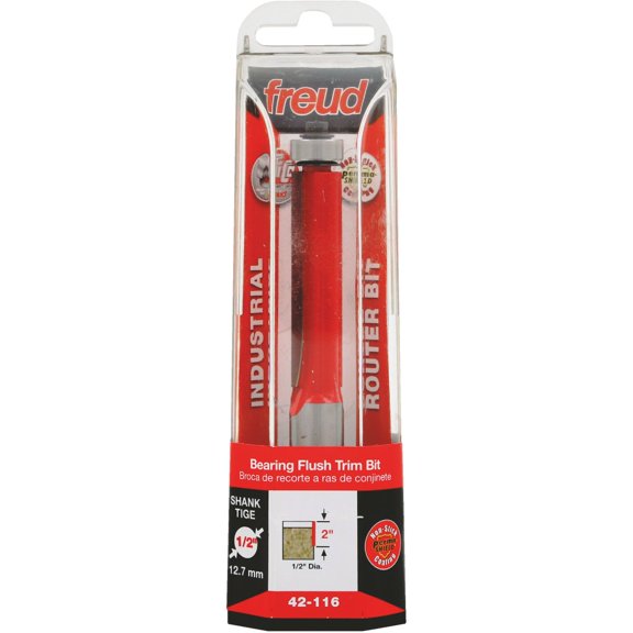 Freud Bearing Flush Trim Bit, 2-Flute - Pack of 4