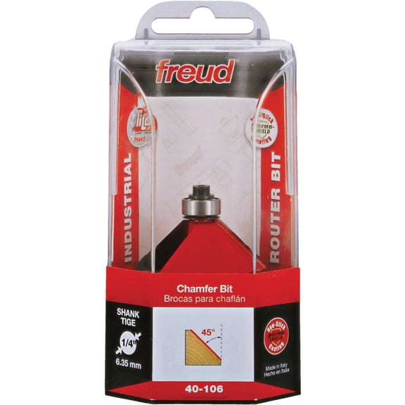 Freud Chamfer Bit With Bearing Pilot - Pack of 12