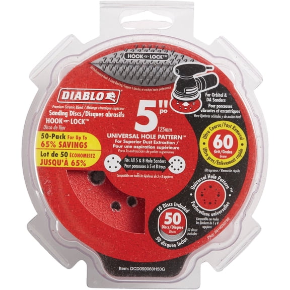 Freud DCD050060H50G Random Orbit Sanding Disc, 5 by Freud