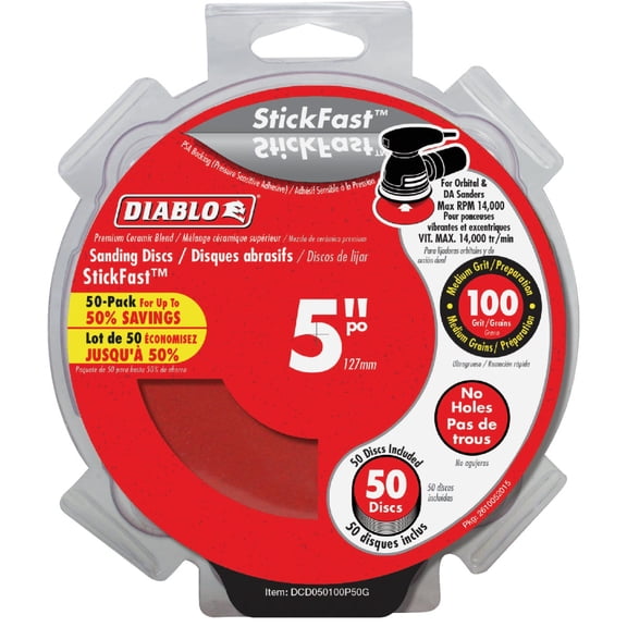Freud DCD050100P50G Random Orbit Sanding Disc, 5 by Freud
