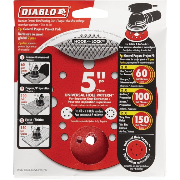 Freud DCD050VGPH07G Random Orbit Sander Disc, 5 by Freud