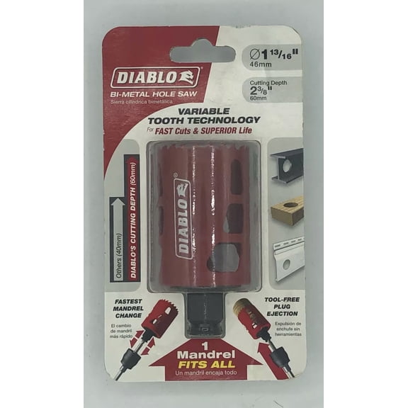 Freud Dhs1813 Diablo Hole Saw 1-13/16" X 2-3/8"