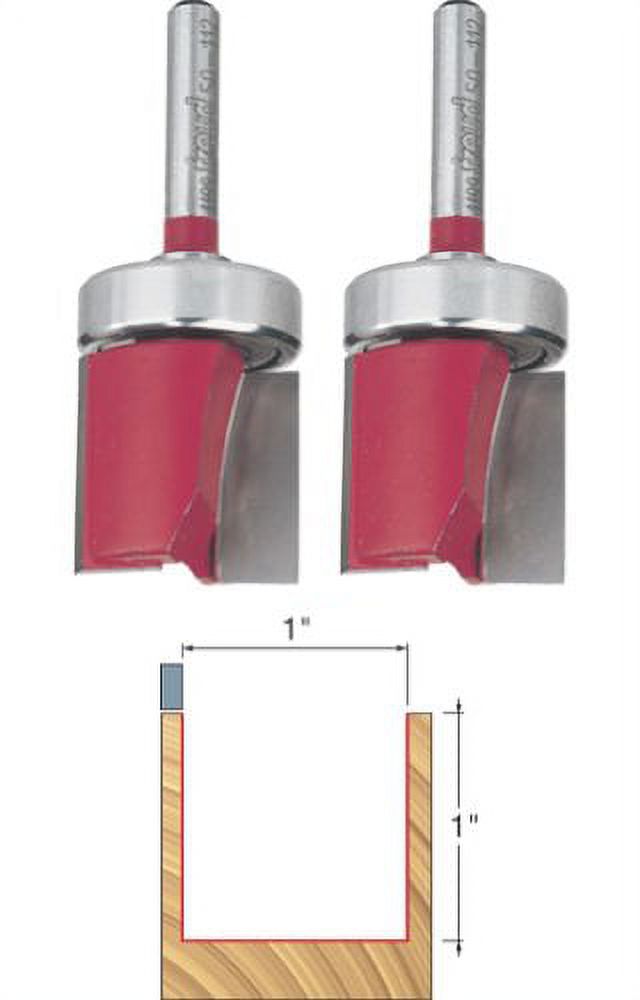 Freud Genuine 1" (Dia.) Top Bearing Flush Trim Bit With 1/2" Shank 2