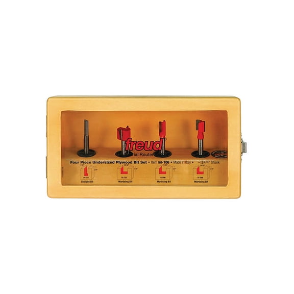 Freud 90-106 4 Piece Undersized Plywood Bit Set (1/4" Shank)