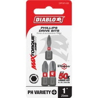 Freud Inc Diablo 3-Piece Phillips 1 In. Impact Screwdriver Bit Set - Pack of 10
