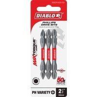 Freud Inc Diablo 3-Piece Phillips Double-End Screwdriver Bit Set - Pack of 10 Contractor Value Pack