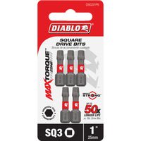 Freud Inc Diablo Insert Impact Screwdriver Bit - Pack of 10 Bulk Trade Pack