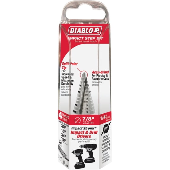 Freud Inc Diablo Step Drill Bit - Pack of 6
