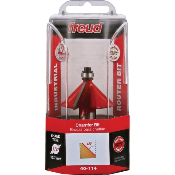Freud Inc Freud Chamfer Bit With Bearing Pilot - Pack of 8