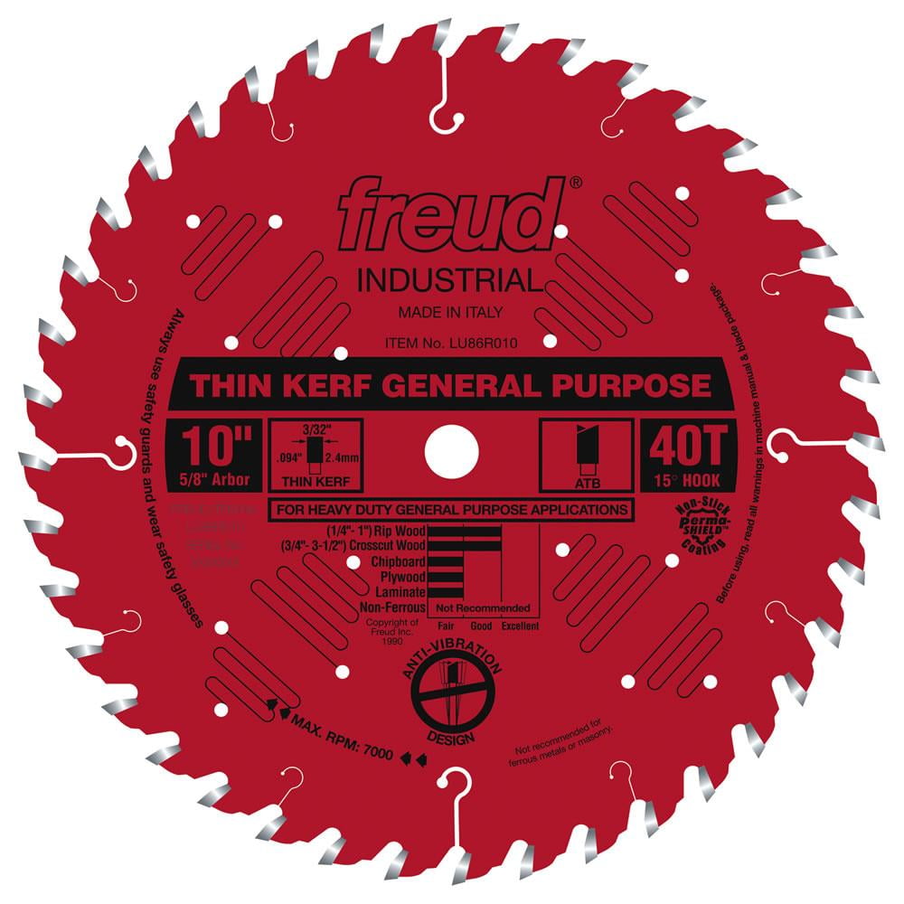 Freud-LU86R010 Industrial 10in. Thin Kerf General Purpose Blade with Perma-SHIELDÆ Coating
