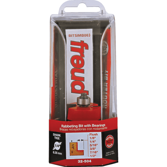 Freud Rabbeting Bit with Bearing Set - Single Pack Residential Use, Standard Application