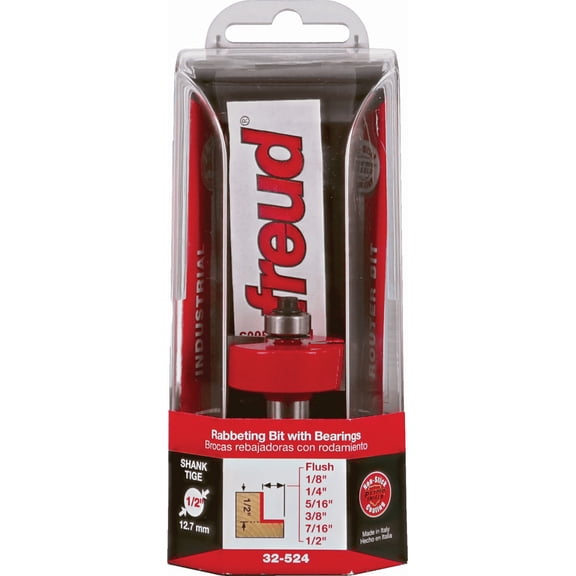 Freud Rabbeting Bit with Bearing Set - Single Pack Residential Use, Standard Application