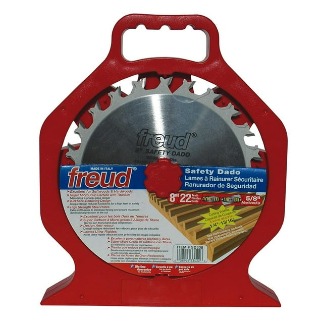 Freud-SD308 8 In. x 22T Safety Dado Sets