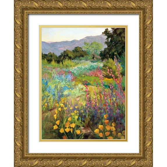 Freudenstein, Ellie 25x32 Gold Ornate Wood Framed with Double Matting Museum Art Print Titled - Spring Days