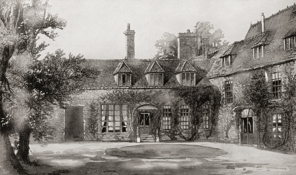 Frewen Hall Oxford England Residence of Albert Edward Prince of Wales 1841 Canvas Art - Ken Welsh Design Pics (36 x 20)
